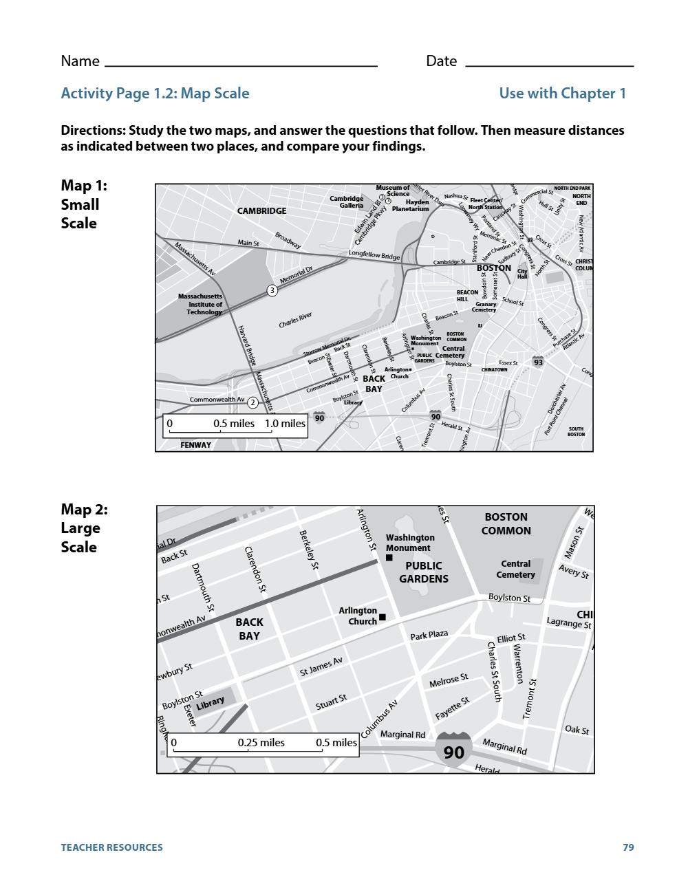Activity Page 1.2, page 85
