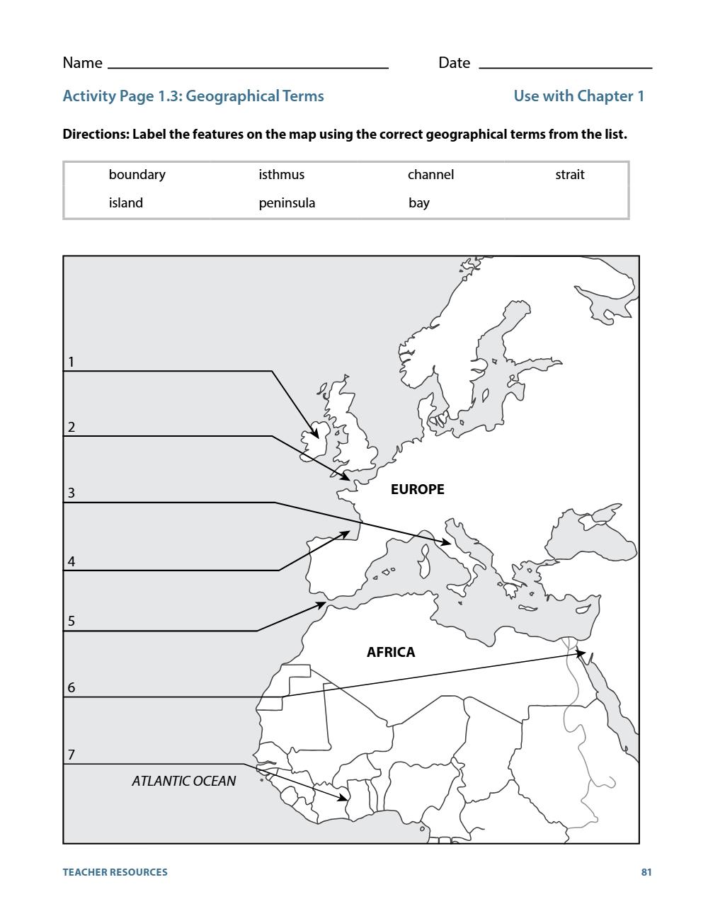 Activity Page 1.3, page 87