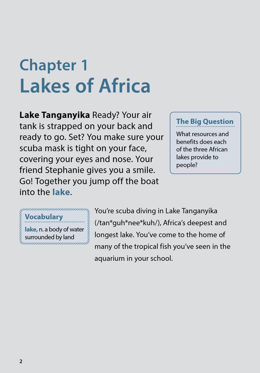 World Lakes Student Reader, page 8