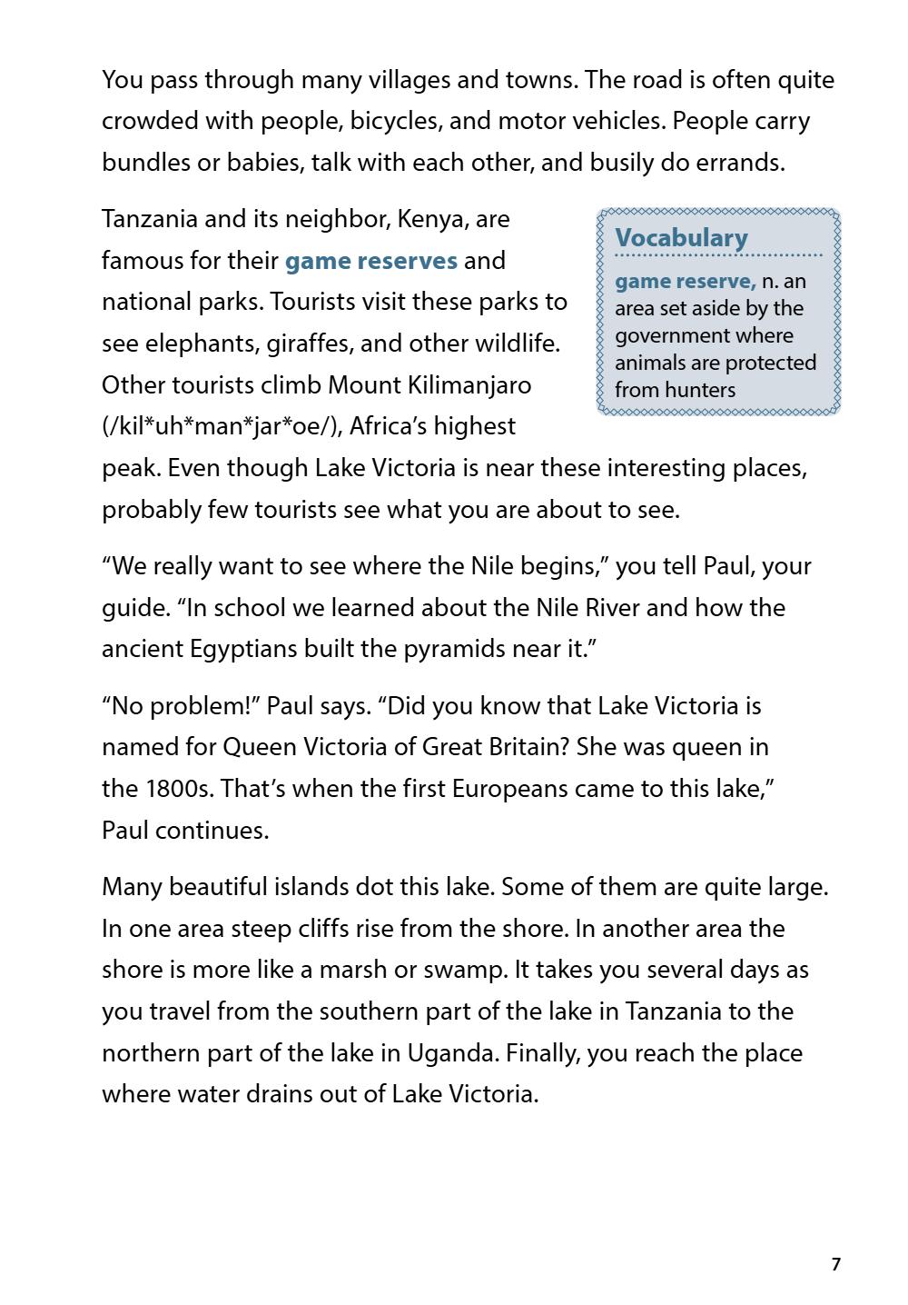 World Lakes Student Reader, page 13