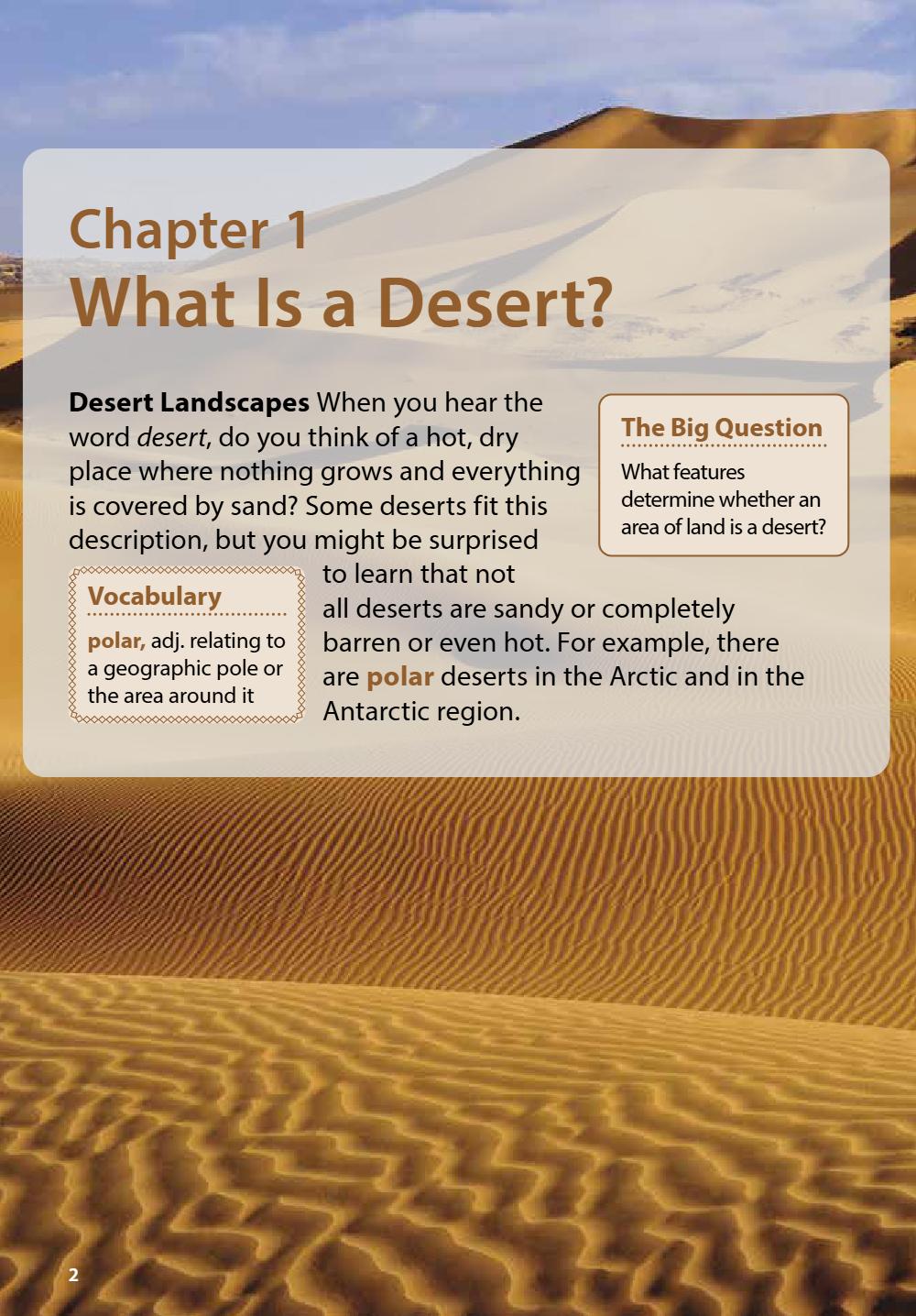 World Deserts Student Reader, page 8