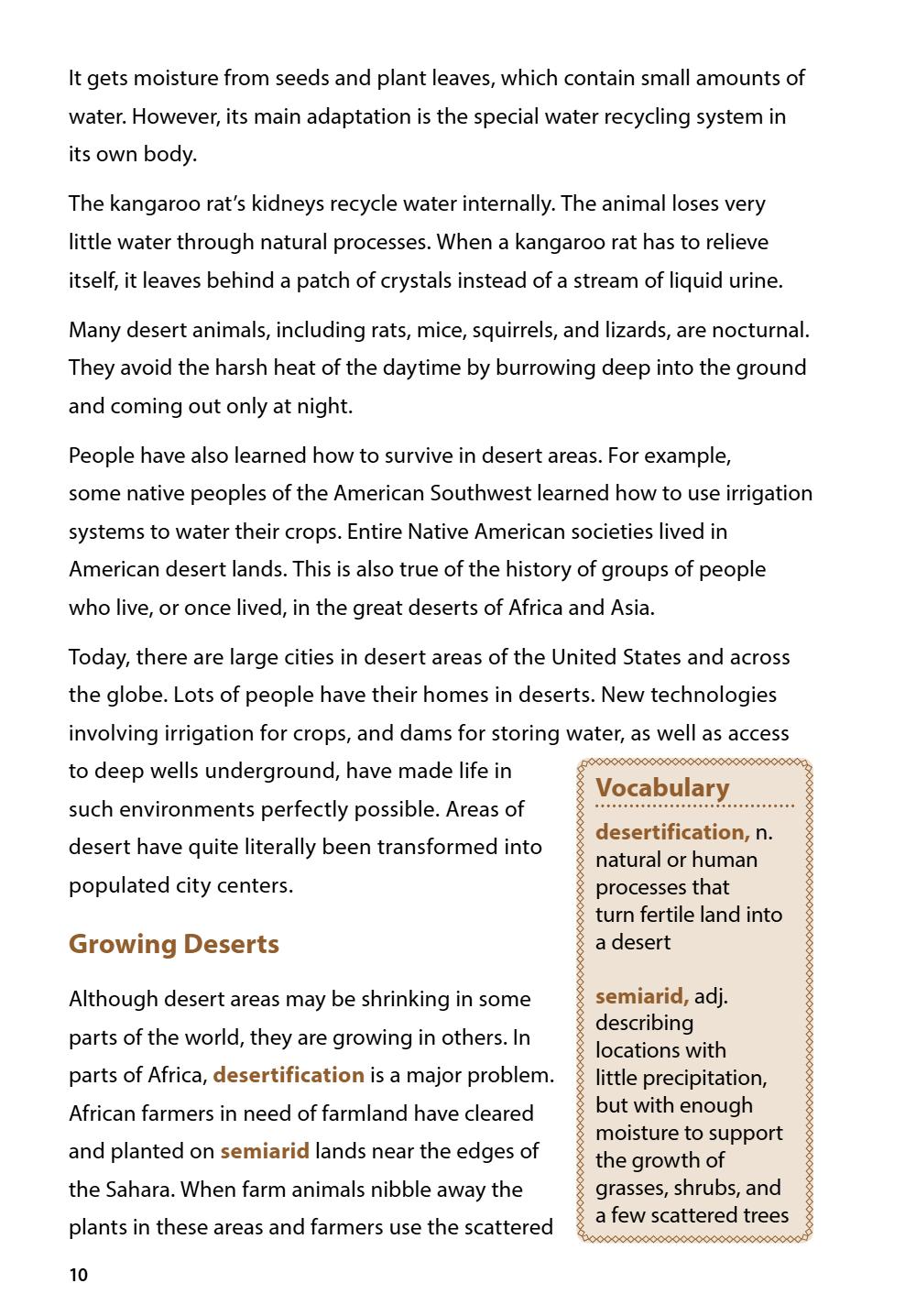 World Deserts Student Reader, page 16