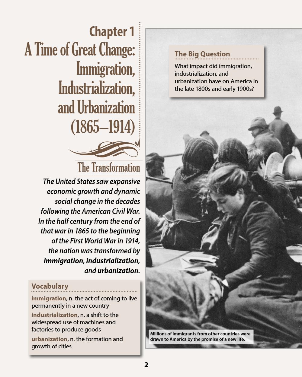 A History of the United States: Modern Times, Part 1 (Chapters 1–4) Student Reader, page 6