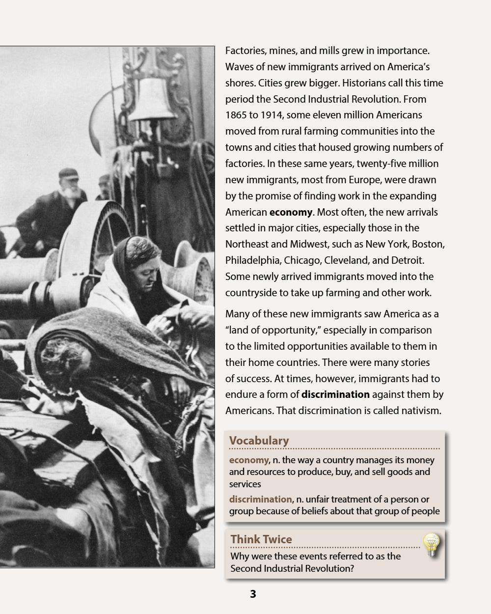 A History of the United States: Modern Times, Part 1 (Chapters 1–4) Student Reader, page 7