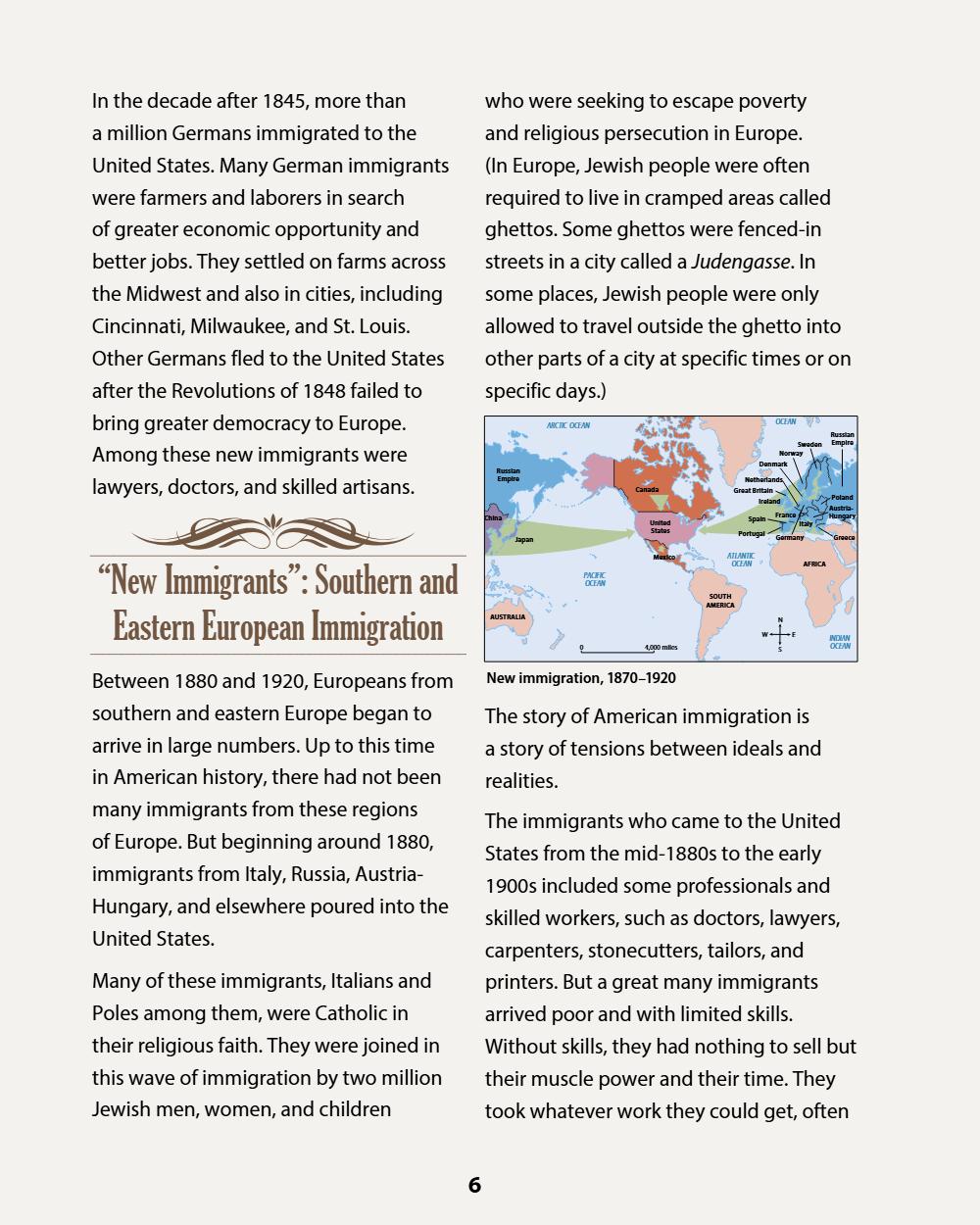 A History of the United States: Modern Times, Part 1 (Chapters 1–4) Student Reader, page 10