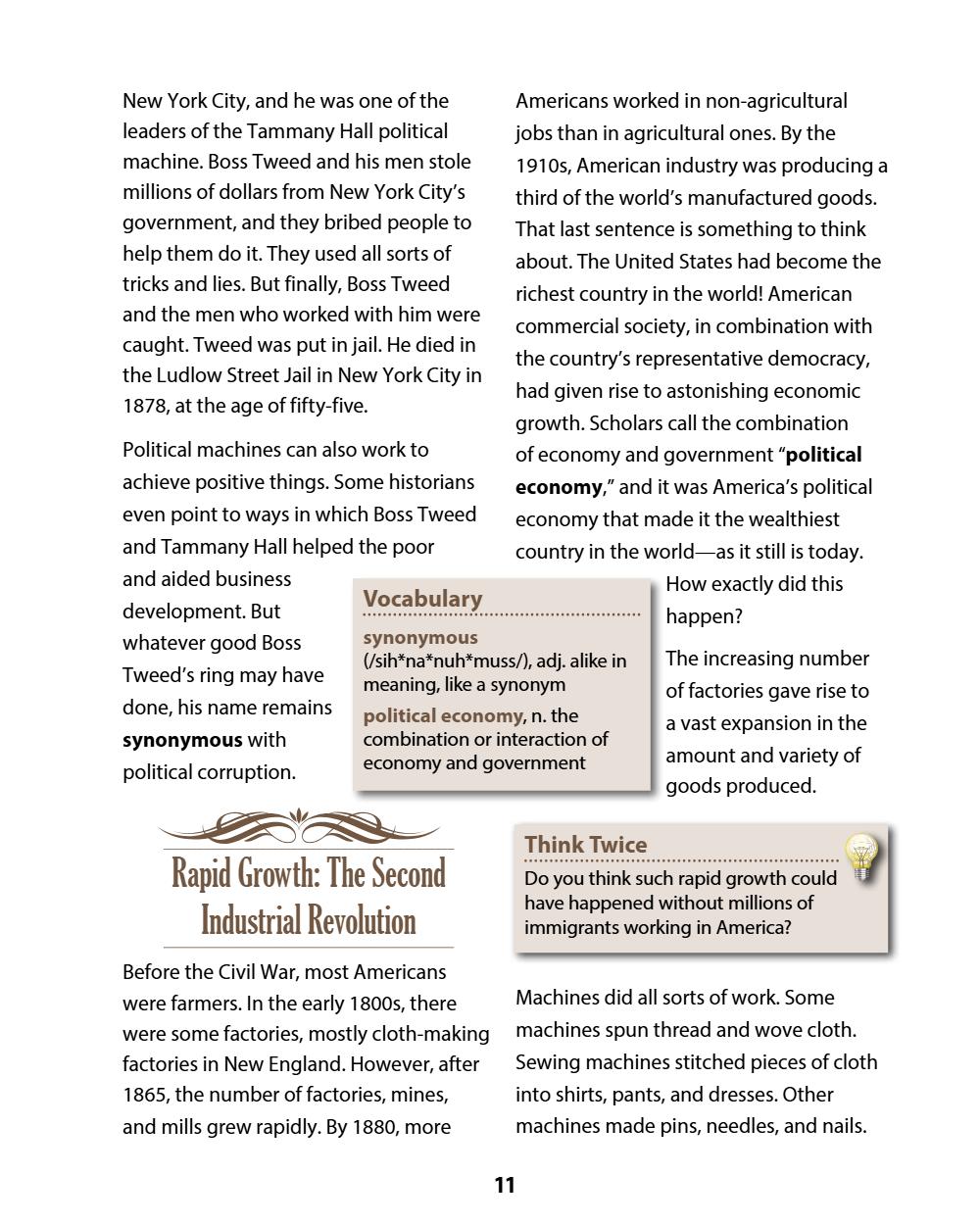 A History of the United States: Modern Times, Part 1 (Chapters 1–4) Student Reader, page 15